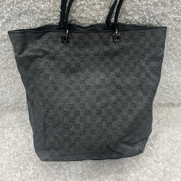 GUCCI GG Denim Eclipse Tote Bag - Picture 1 of 14